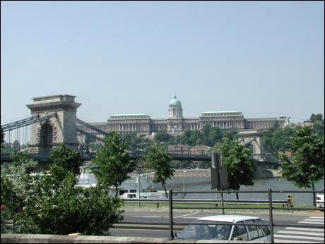 View from Pest side and Chain Bridge
